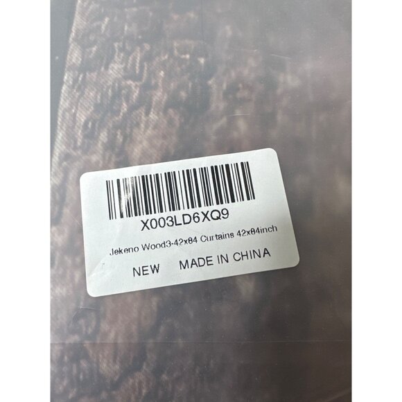 Rustic Wood Print Pair Window Curtains 42x84 Inch Metal Grommets Room Darkening - Picture 6 of 6